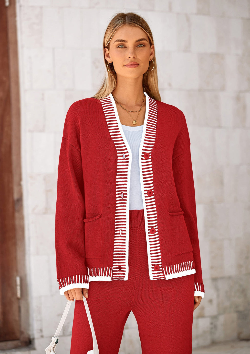 Lounge Sets for Women Fall Loungewear 2 Piece Outfits Cardigan Sweaters Track Suit Matching Winter Clothing