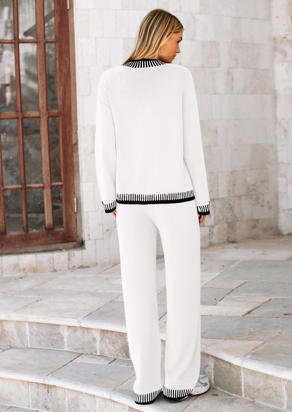 Lounge Sets for Women Fall Loungewear 2 Piece Outfits Cardigan Sweaters Track Suit Matching Winter Clothing
