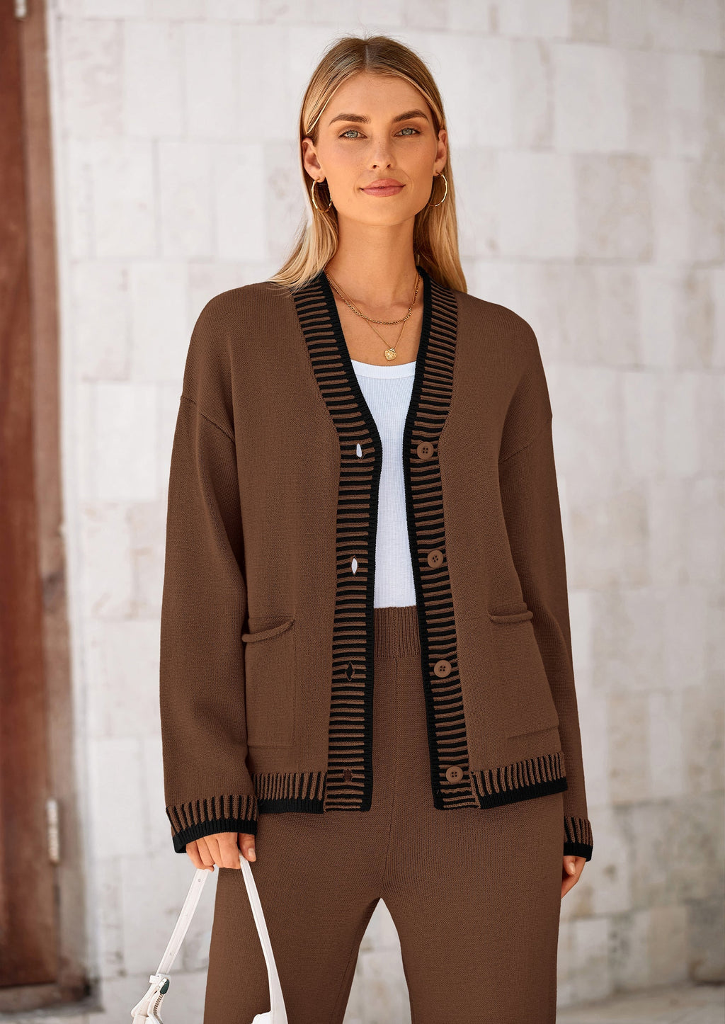 Lounge Sets for Women Fall Loungewear 2 Piece Outfits Cardigan Sweaters Track Suit Matching Winter Clothing