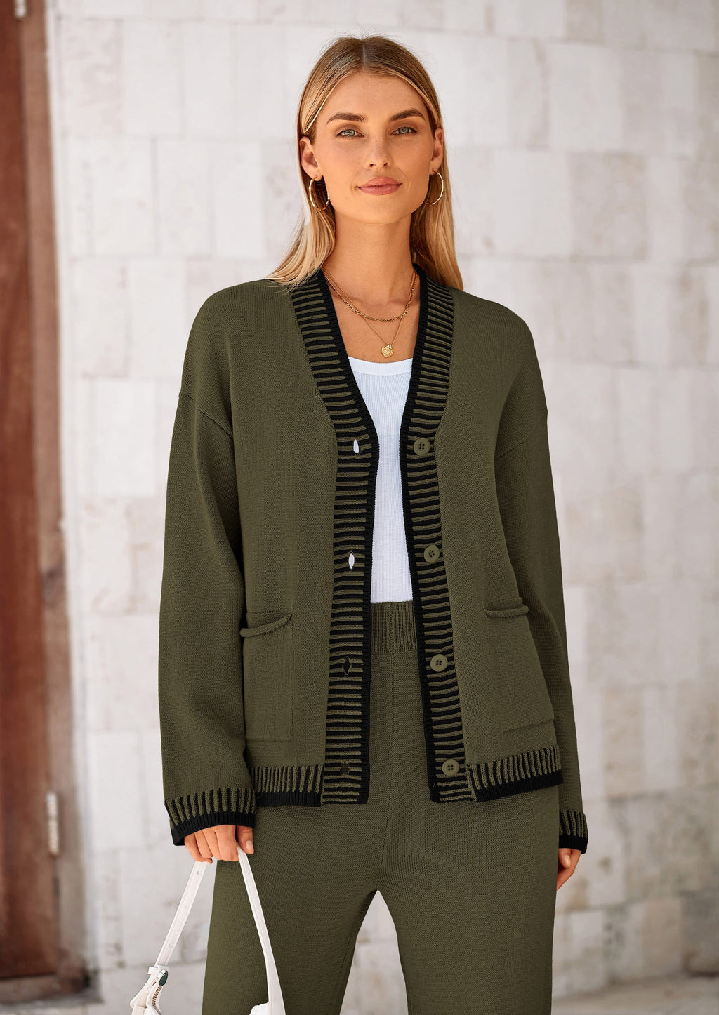 Lounge Sets for Women Fall Loungewear 2 Piece Outfits Cardigan Sweaters Track Suit Matching Winter Clothing