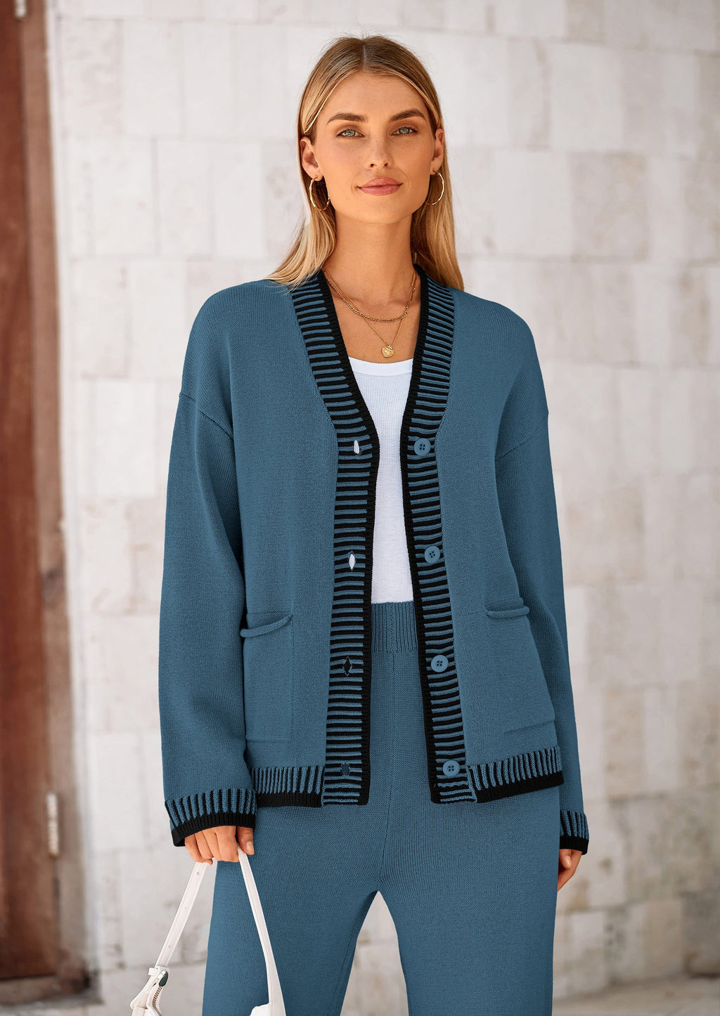 Lounge Sets for Women Fall Loungewear 2 Piece Outfits Cardigan Sweaters Track Suit Matching Winter Clothing