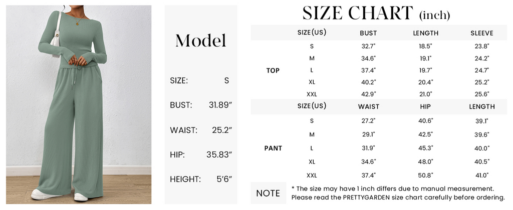 Women's 2 Piece Lounge Sets Fall Fashion Long Sleeve Crop Top Wide Leg Pants Matching Sets Clothing