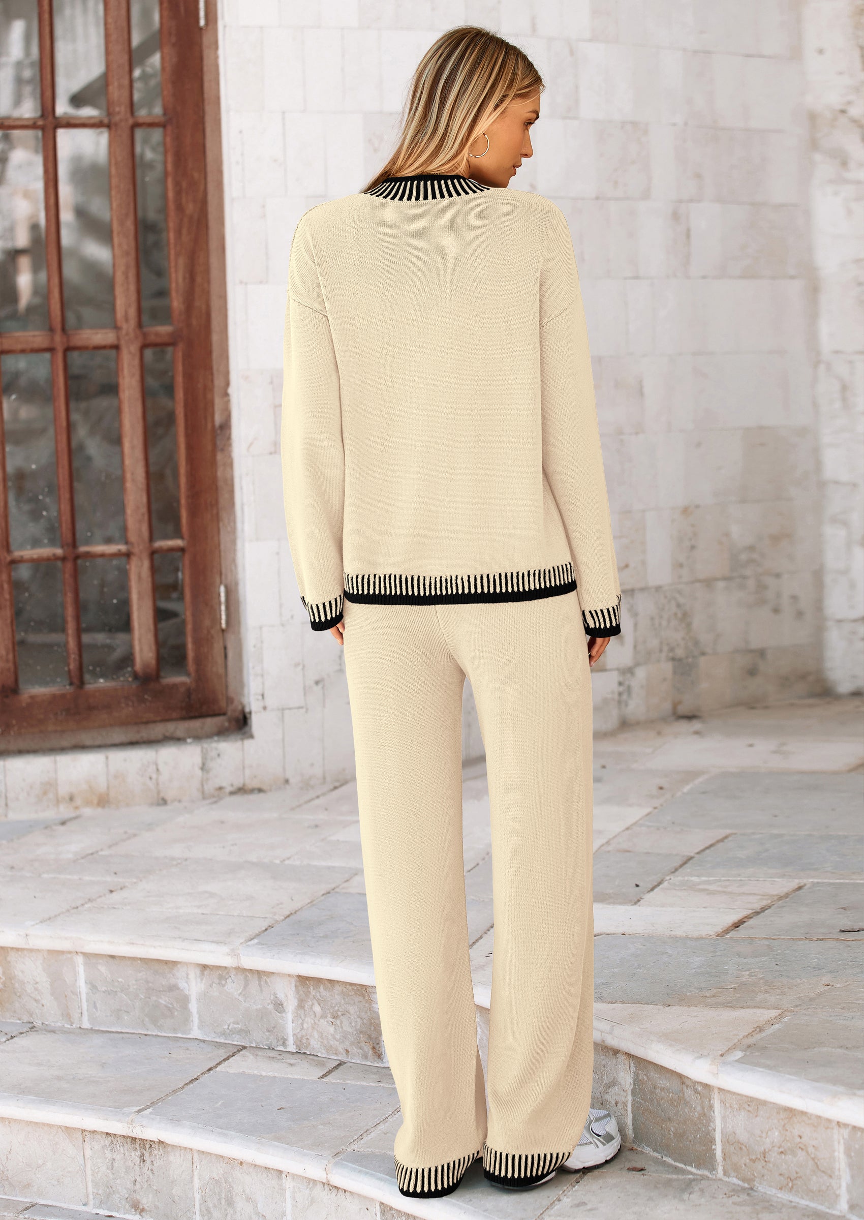 Lounge Sets for Women Fall Loungewear 2 Piece Outfits Cardigan Sweaters Track Suit Matching Winter Clothing