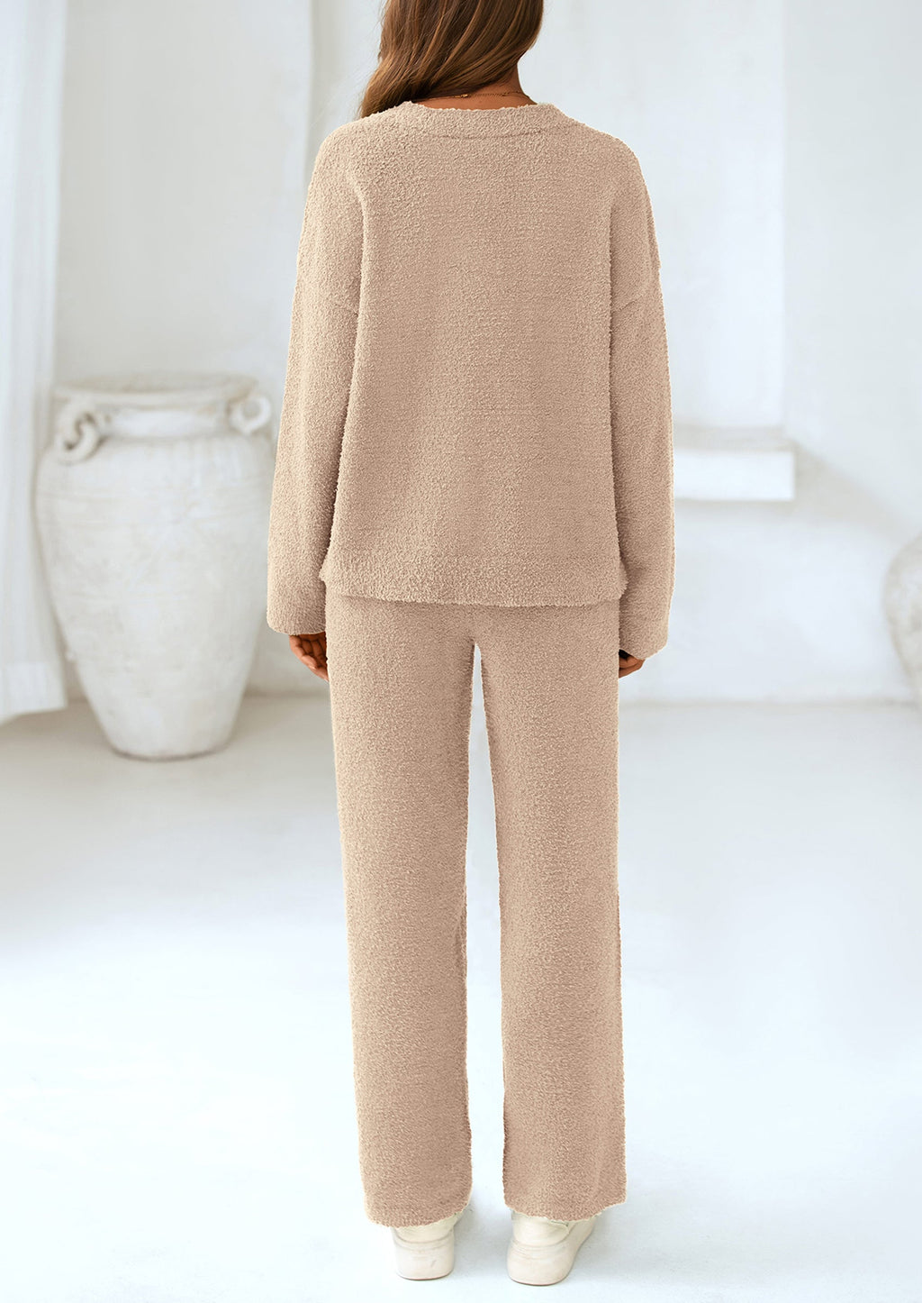 Lounge Sets for Women Two Piece Sweaters Pajama Set Fall Fashion Loungewear Outfits Matching Winter Clothes