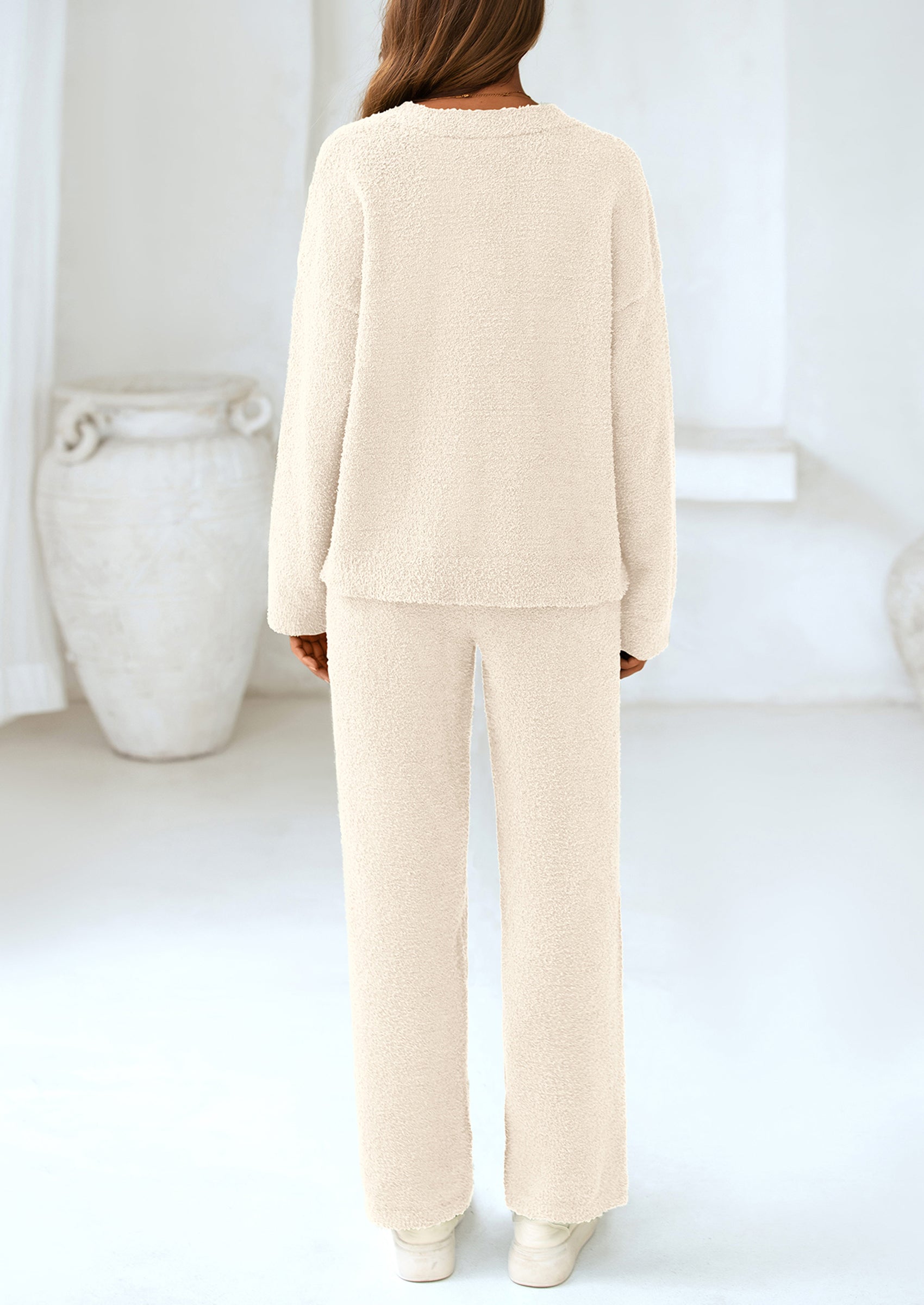 Lounge Sets for Women Two Piece Sweaters Pajama Set Fall Fashion Loungewear Outfits Matching Winter Clothes