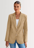 Blazers for Women Business Casual Long Sleeve Lapel Open Front Suit Jacket Work Blazer with Pockets