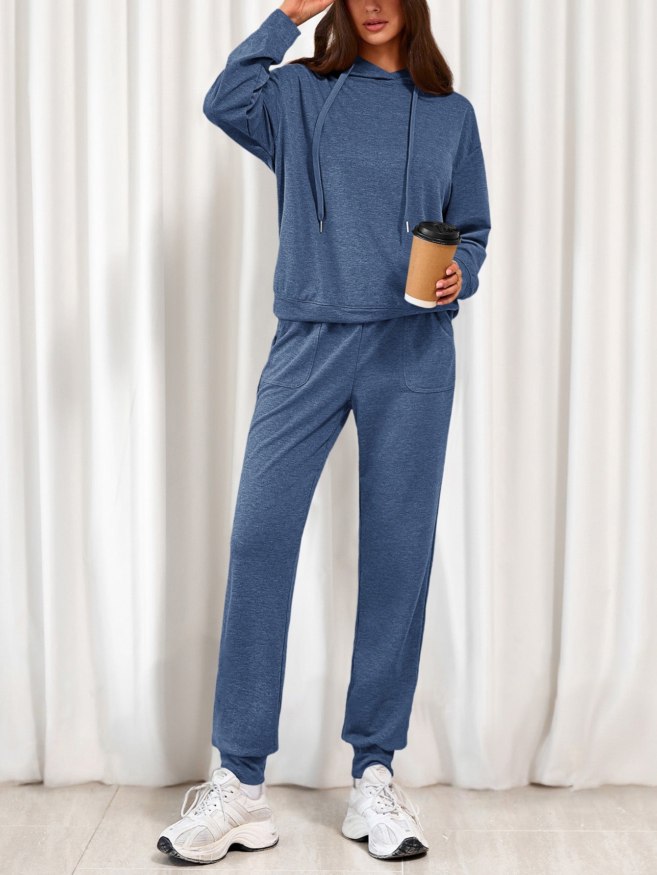 Women's Two Piece Outfits Sweatsuits Lounge Sets Hoodies Sweatshirt Joggers Sweatpants Fall Fashion Clothes