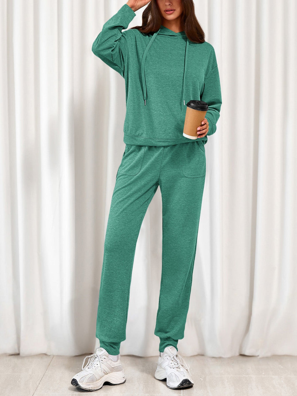 Women's Two Piece Outfits Sweatsuits Lounge Sets Hoodies Sweatshirt Joggers Sweatpants Fall Fashion Clothes