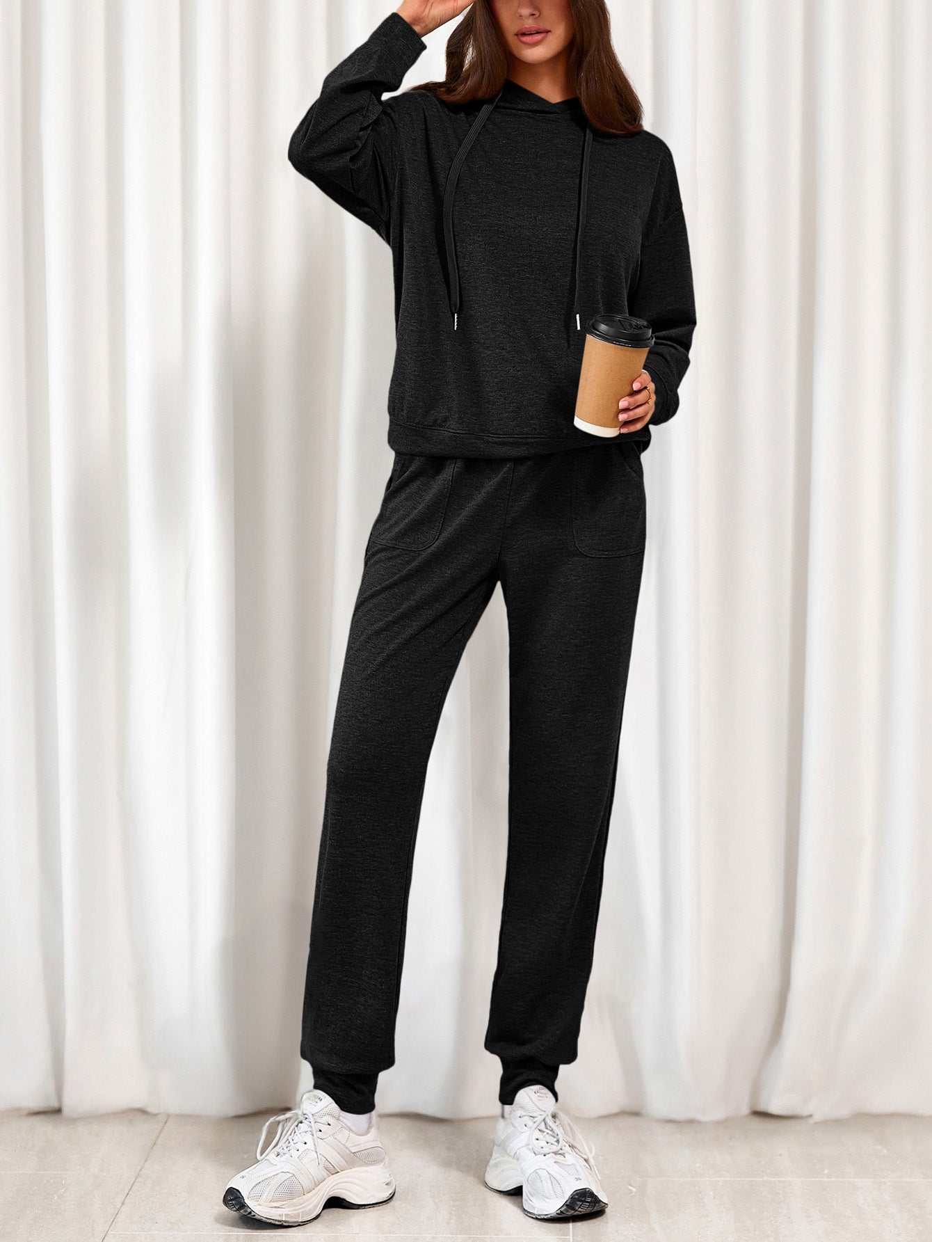 Women's Two Piece Outfits Sweatsuits Lounge Sets Hoodies Sweatshirt Joggers Sweatpants Fall Fashion Clothes