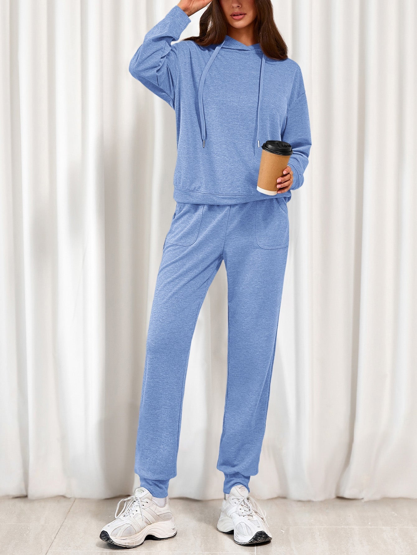 Women's Two Piece Outfits Sweatsuits Lounge Sets Hoodies Sweatshirt Joggers Sweatpants Fall Fashion Clothes