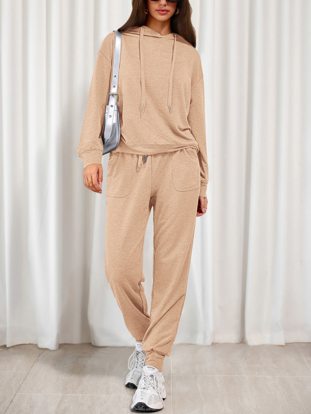 Women's Two Piece Outfits Sweatsuits Lounge Sets Hoodies Sweatshirt Joggers Sweatpants Fall Fashion Clothes