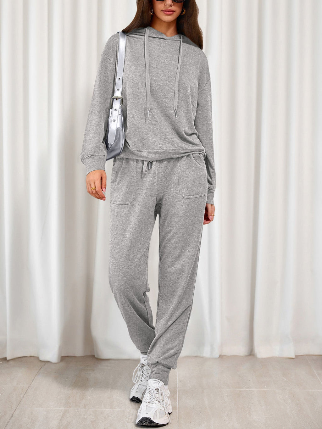 Women's Two Piece Outfits Sweatsuits Lounge Sets Hoodies Sweatshirt Joggers Sweatpants Fall Fashion Clothes