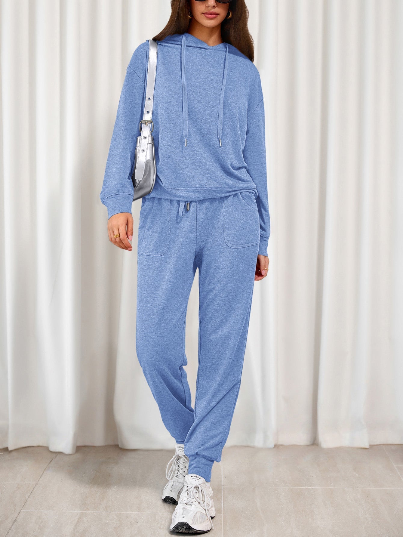 Women's Two Piece Outfits Sweatsuits Lounge Sets Hoodies Sweatshirt Joggers Sweatpants Fall Fashion Clothes