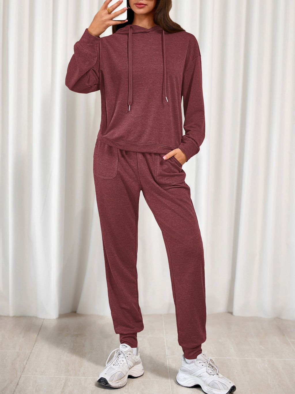 Women's Two Piece Outfits Sweatsuits Lounge Sets Hoodies Sweatshirt Joggers Sweatpants Fall Fashion Clothes