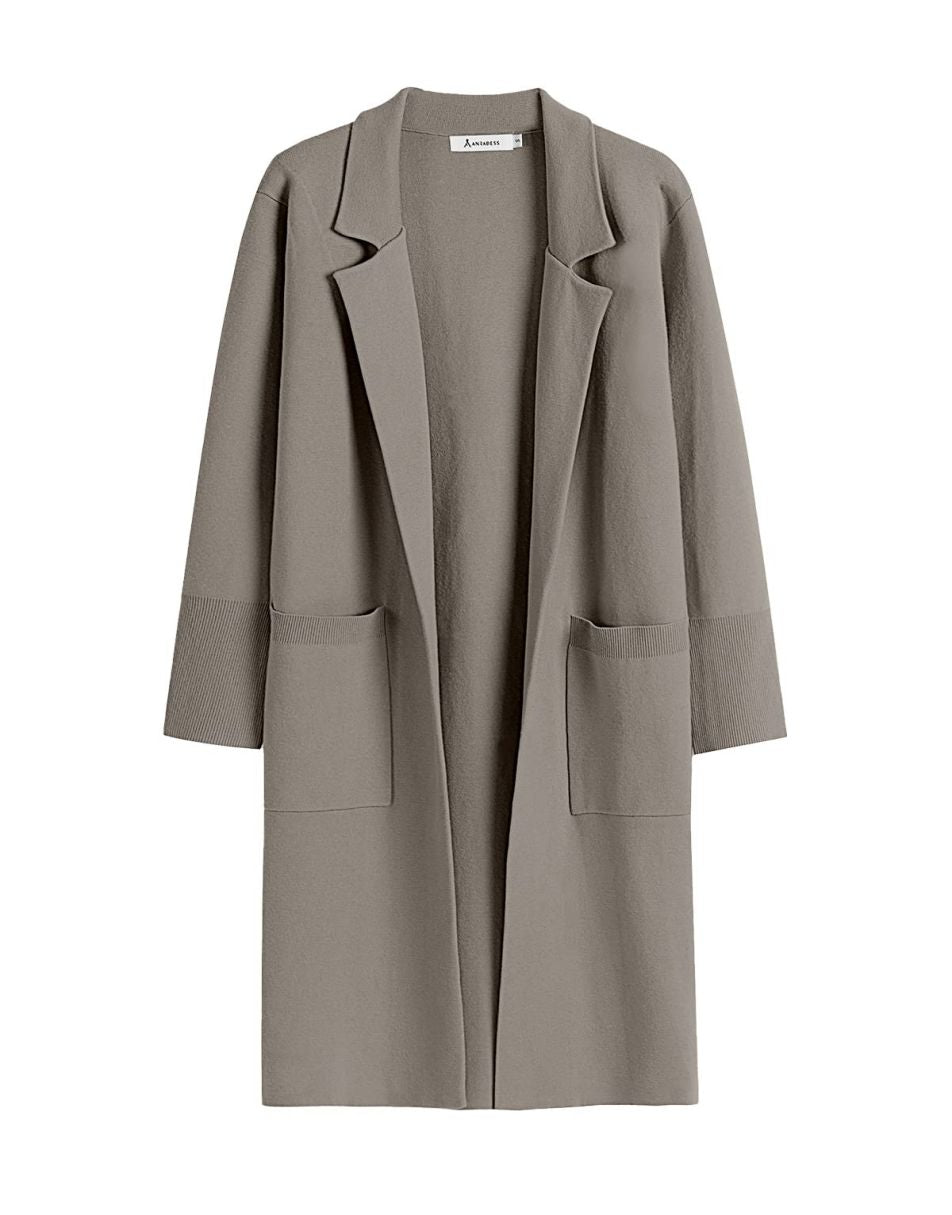 Cardigan for Women Oversized Open Front Sweater Coat Long Sleeve Lapel Blazer Jacket Fall Outwear Coatigan