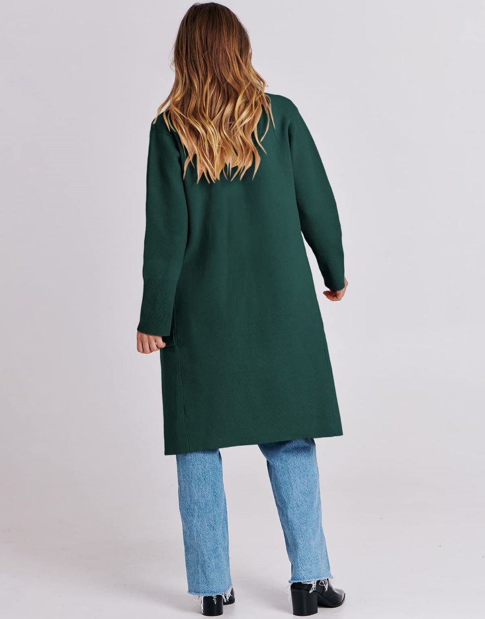 Cardigan for Women Oversized Open Front Sweater Coat Long Sleeve Lapel Blazer Jacket Fall Outwear Coatigan