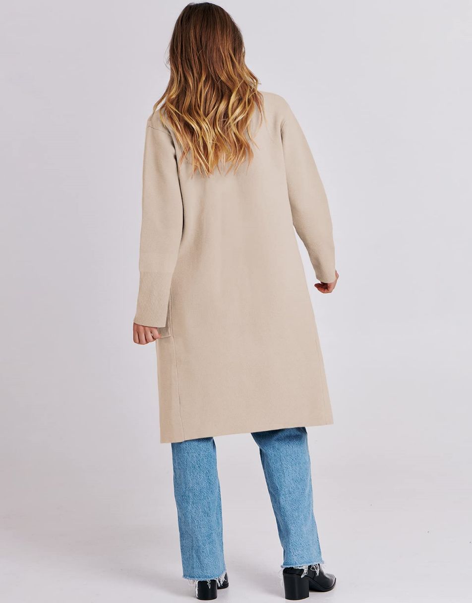 Cardigan for Women Oversized Open Front Sweater Coat Long Sleeve Lapel Blazer Jacket Fall Outwear Coatigan