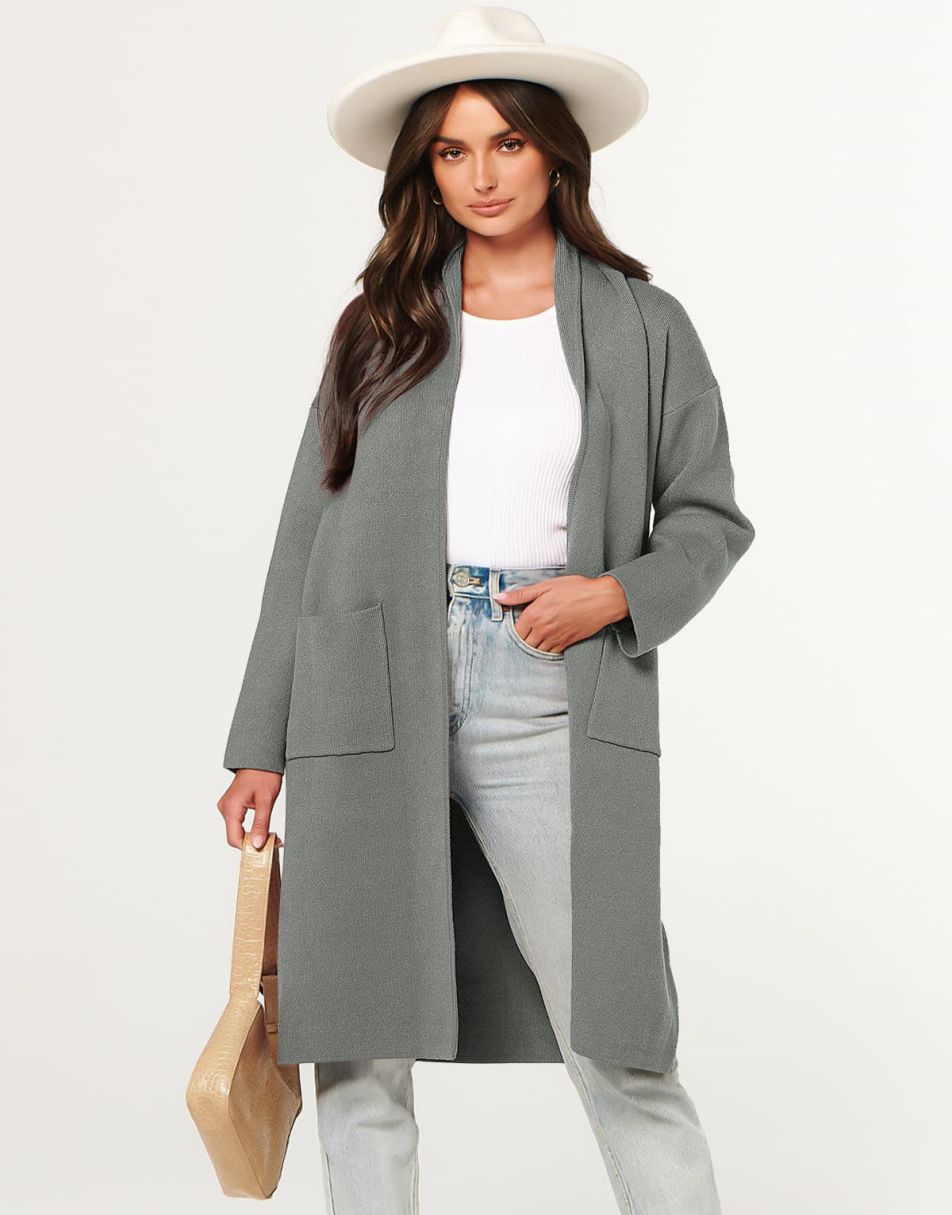 Women's Cardigan Long Sweater Oversized Open Front Knit Coatigan Duster Coat 2025 Trendy Fall Outfits Outerwear