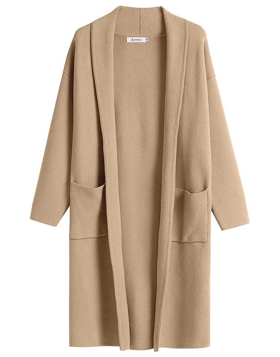 Women's Cardigan Long Sweater Oversized Open Front Knit Coatigan Duster Coat 2025 Trendy Fall Outfits Outerwear