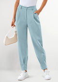 Womens Dress Pants Business Casual Trendy High Waisted Ankle Length Dressy Trousers Slacks Work Clothes