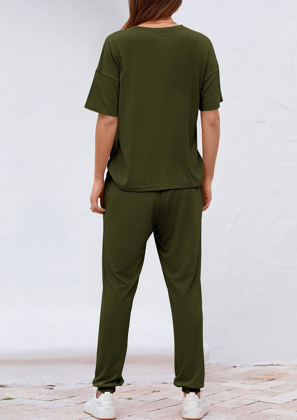 Women's Two Piece Lounge Sets Spring Summer Jogger Pants Vacation Outfits Travel Airplane Matching Clothes