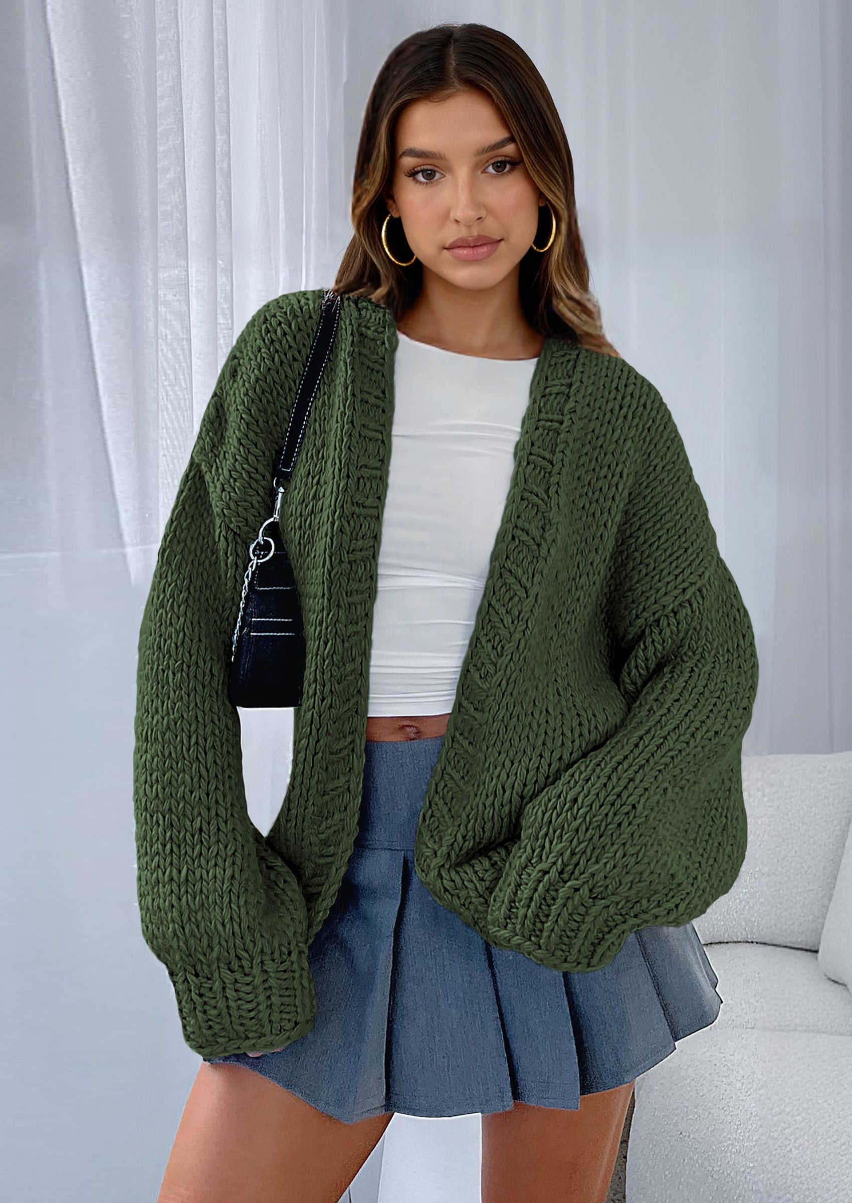 Cardigan Sweaters for Women Trendy Fall Fashion Long Sleeve Chunky Knit Cardigans Winter Clothing Outfits