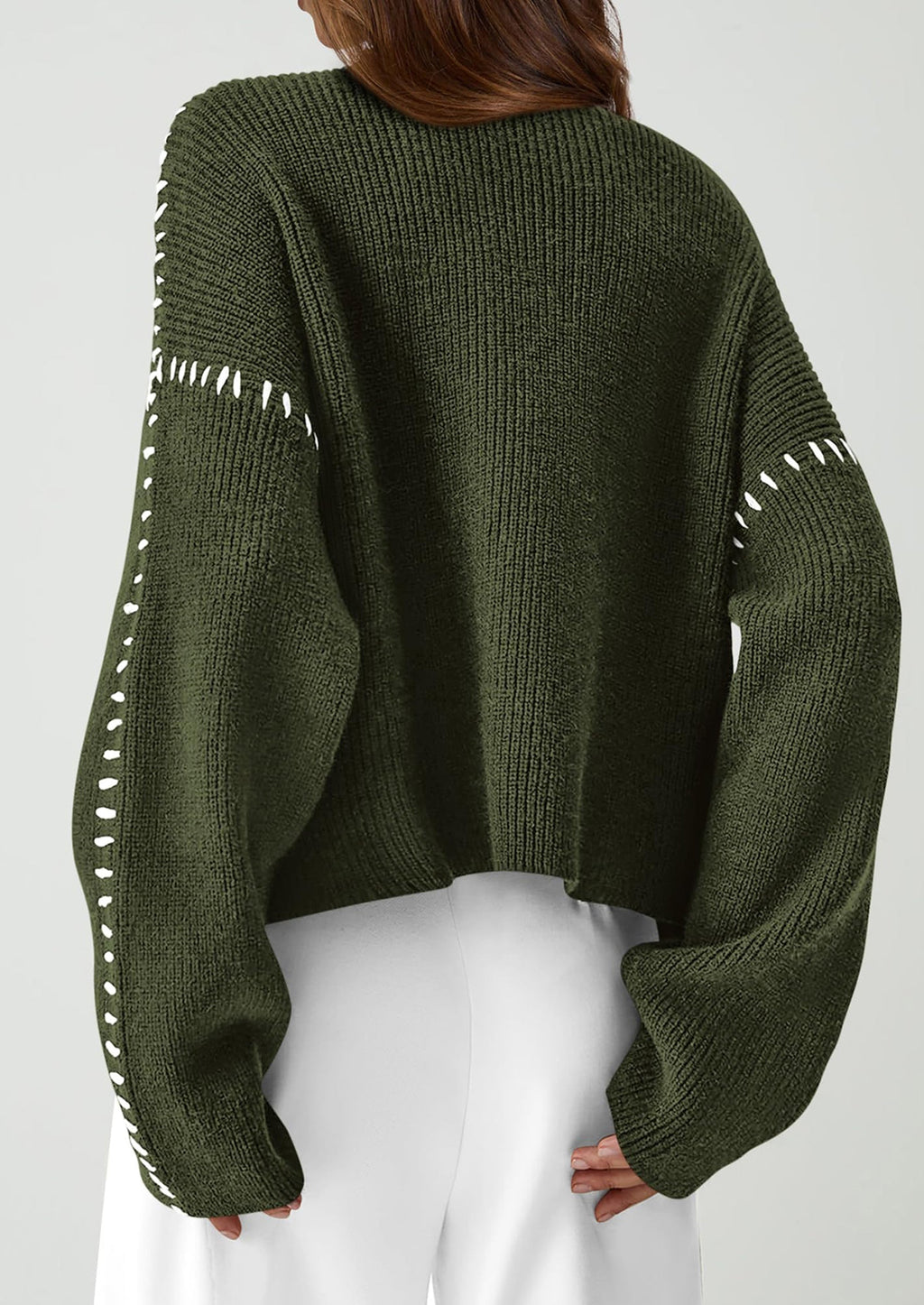 Women's Chunky Knit Sweaters Fall Long Sleeve Mock Neck Oversized Pullover Tops Winter Fashion Clothes