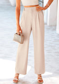 Wide Leg Pants for Women Trendy Fall High Waisted Business Casual Outfits Work Pant Trousers