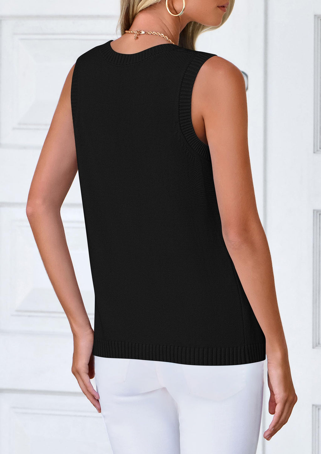Sweater Vest Women Spring Summer Casual Lightweight Knit Sleeveless Button Down Tank Tops Trendy Clothes