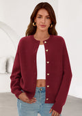 Cardigan Sweaters for Women Trendy Long Sleeve Open Front Button Down Jacket Fall Clothes Winter Coats
