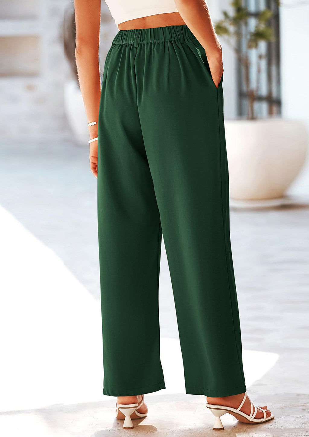 Wide Leg Pants for Women Trendy Fall High Waisted Business Casual Outfits Work Pant Trousers