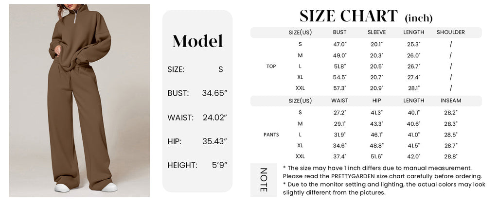 Womens Casual Two Piece Sets Fall Outfits Quarter Zip Sweatshirts Straight Leg Pants Sweatsuits Tracksuit
