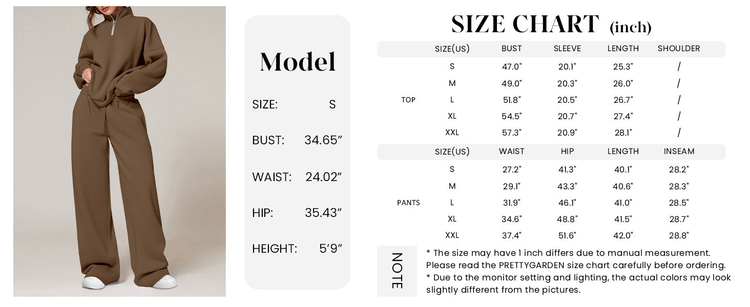 Womens Casual Two Piece Sets Fall Outfits Quarter Zip Sweatshirts Straight Leg Pants Sweatsuits Tracksuit