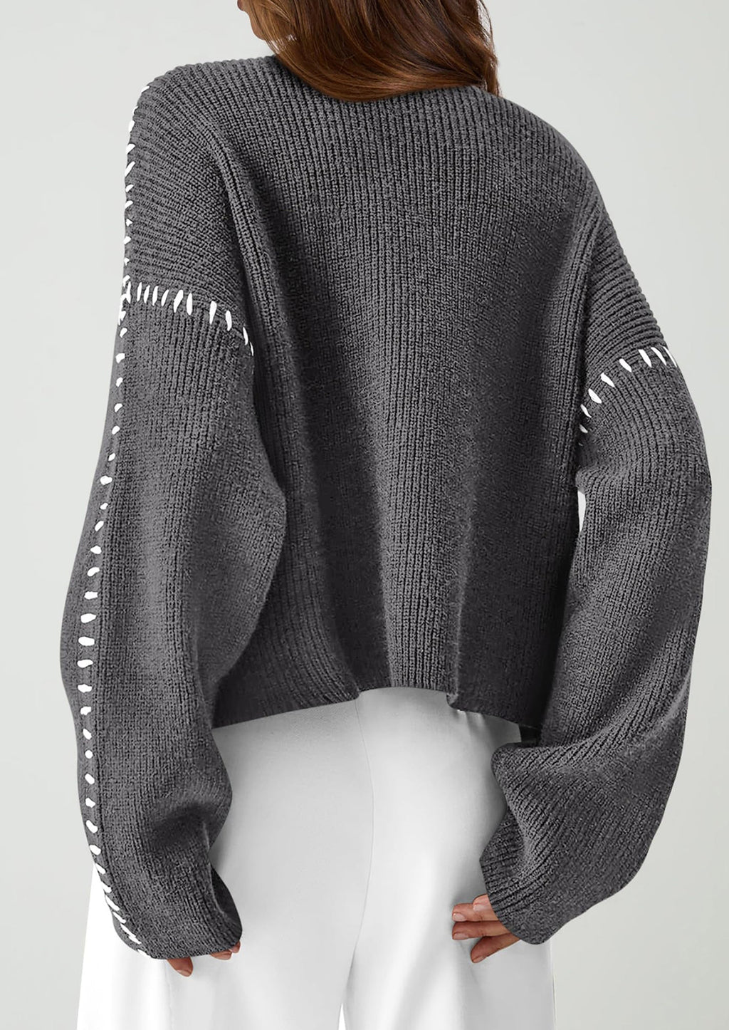 Women's Chunky Knit Sweaters Fall Long Sleeve Mock Neck Oversized Pullover Tops Winter Fashion Clothes