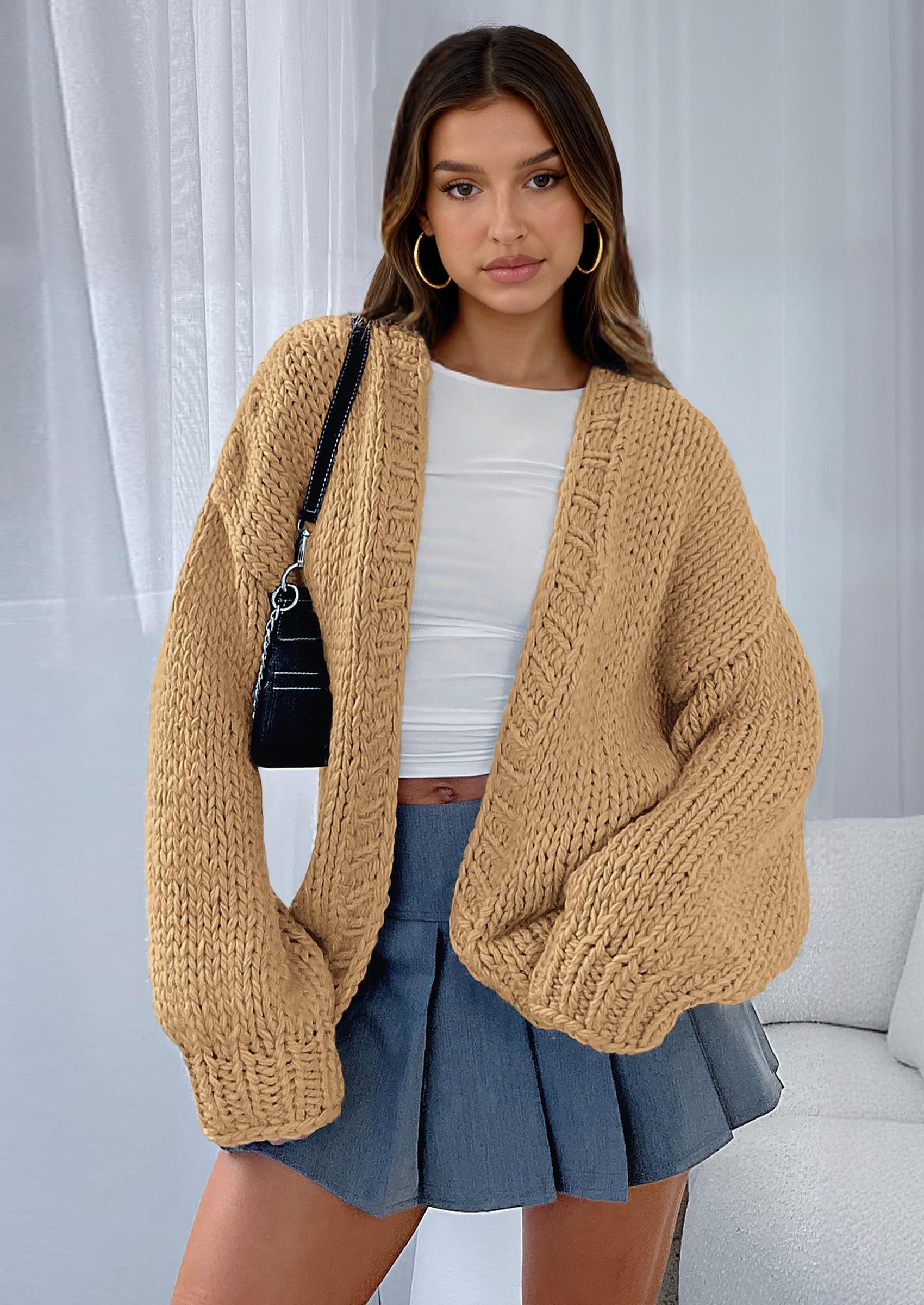 Cardigan Sweaters for Women Trendy Fall Fashion Long Sleeve Chunky Knit Cardigans Winter Clothing Outfits