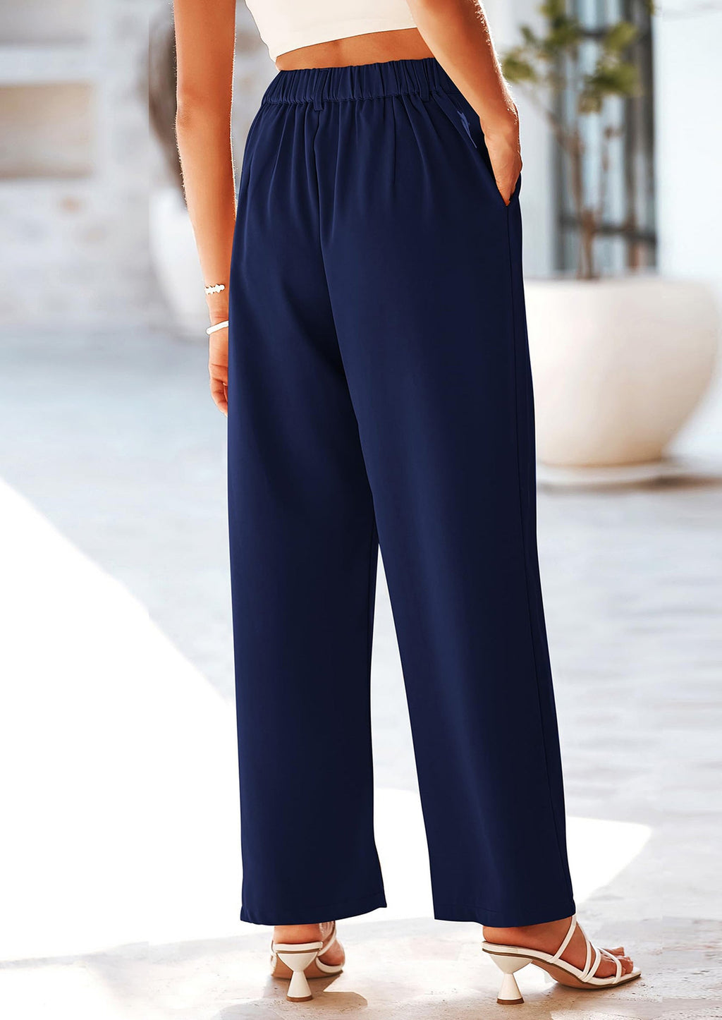 Wide Leg Pants for Women Trendy Fall High Waisted Business Casual Outfits Work Pant Trousers