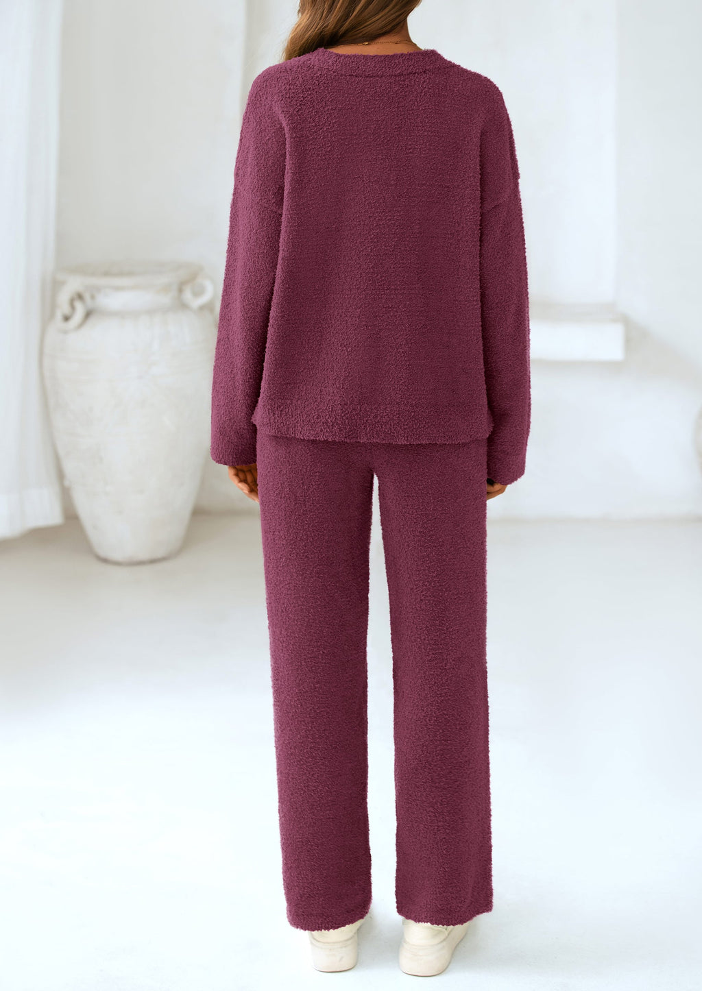 Lounge Sets for Women Two Piece Sweaters Pajama Set Fall Fashion Loungewear Outfits Matching Winter Clothes