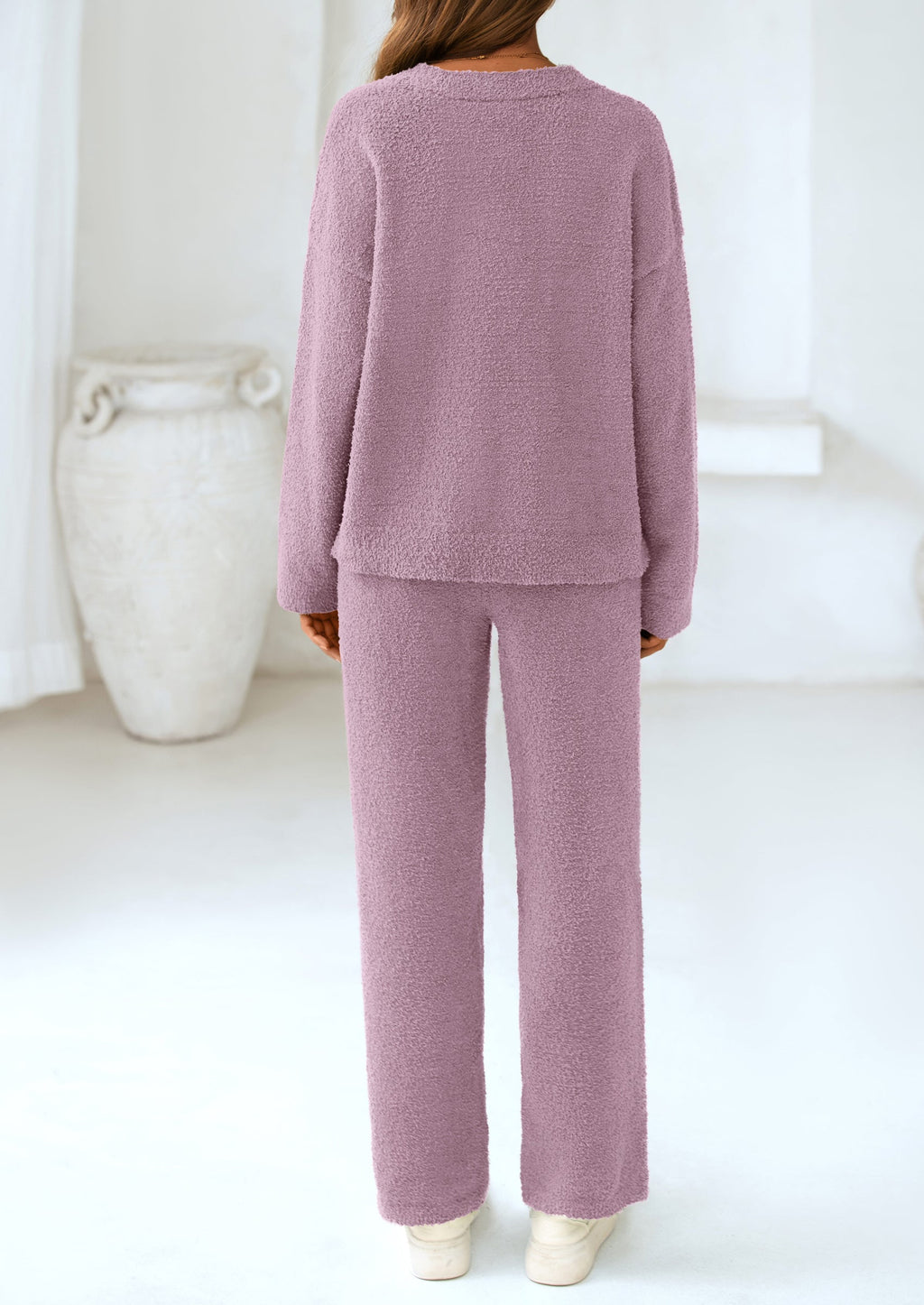 Lounge Sets for Women Two Piece Sweaters Pajama Set Fall Fashion Loungewear Outfits Matching Winter Clothes